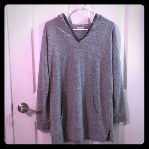 Juicy Couture Hooded Sweater w/ Embellished Trim